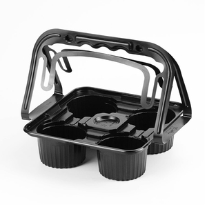 Kahve gitmek için taşıyıcı içecek tasfiye plastik bardak tutucu içecek taşıyıcı kolu ile tek kullanımlık 2 <span class=keywords><strong>4</strong></span> bardak kutu ambalaj - Product Image 6