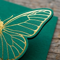Cartes à boucles d'oreilles personnalisées Papillon Émeraude, Cartes Premium Épaisses pour Présentation de Bijoux, Emballage Personnalisé avec Logo OEM, Commande en Gros