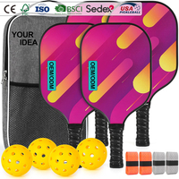 Pala de Pickleball Portátil y Duradera con Núcleo de Fibra de Carbono en Forma Estándar para Entrenamiento, Competición y Uso Recreativo