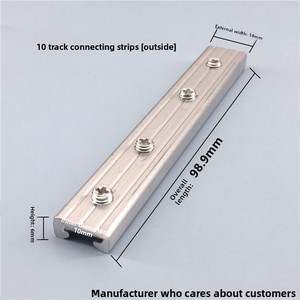 Connecteur de rail de rideau en alliage d'aluminium, moderne et minimaliste, pour rail droit et courbé, accessoires de rideaux, usine - Product Image 6