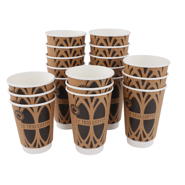 luxury Customized Print Logo Coffee Cups Paper Food Beverage PackagingPopular