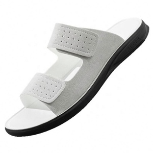 Leopard Comfort Anti-<b>Slip</b> <b>Slides</b> Open Toe EVA Outsole Soft Sole Summer Fashion Men's Sandals <b>Slip</b> Solid Color Textile Lining - Product Image 5