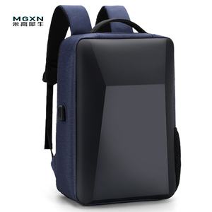 Mochila de poliéster antirrobo con logotipo personalizado para ordenador portátil, mochila de negocios impermeable con cierre de cremallera, mochila escolar de viaje - Product Image 1