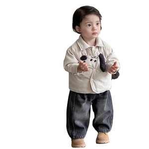 2025 nouvelle <span class=keywords><strong>veste</strong></span> <span class=keywords><strong>en</strong></span> coton pour <span class=keywords><strong>petit</strong></span> garçon à la mode, ensemble deux pièces de pantalons décontractés <span class=keywords><strong>en</strong></span> denim épais, 2025 hiver nouveau bébé et enfant <span class=keywords><strong>en</strong></span> bas âge ensemble - Product Image 2