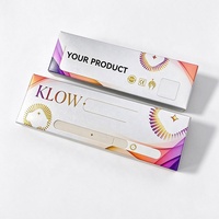 Boîte rigide personnalisée avec logo, dessus et dessous, inserts en plastique, motif gaufré en feuille d'or, emballage d'expédition simple et portable pour stylo