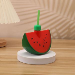 Gobelet en plastique créatif en forme de fruit (pastèque, citron) avec paille, idéal pour les cadeaux - Product Image 3
