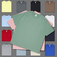 T-shirt Homme Uni Personnalisé en Coton 100%, Gros, 250 g/m², Sublimation Personnalisée, Logo Imprimé en Relief, Graphique Oversize