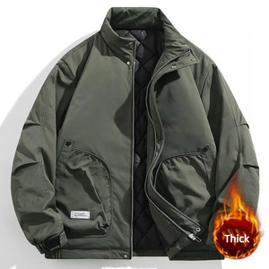 Chaqueta acolchada de poliéster personalizada para hombre, estilo americano, piloto, talla grande, gruesa, cálida, de béisbol, Primavera, Otoño e Invierno - Product Image 4
