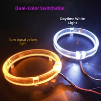 Feux décoratifs de voiture à LED bicolores blanc et jaune, type Angel Eye et Devil Eye, guide de lumière LED, modèle 360 RT5 12V OLIVER