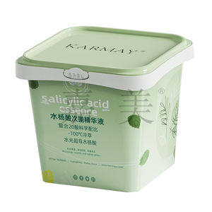 Caja cuadrada de plástico de 30 onzas de 1 litro para cosméticos de maquillaje con esencia de ácido salicílico, caja a prueba de manipulaciones - Product Image 3