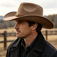 Chapeau en feutre de laine et denim style western, à bord large, doux, rose, pour femmes et hommes adultes, idéal pour les fêtes, vente en gros