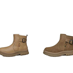 Botas de Nieve para Hombre, Forradas de Lana, Impermeables, Antideslizantes, para Trabajo al Aire Libre, con Suela Gruesa y Color Sólido - Product Image 5