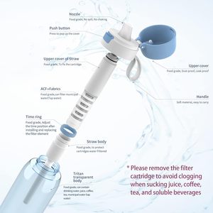 Bouteilles en paille fabriquées en usine avec filtre en fibres activées - Product Image 2