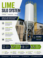 Silo Kapur dengan Sensor Level, Pengumpul Debu, dan Konveyor Sekrup untuk Penyimpanan dan Pengumpanan Bubuk Kapur Hidrat Otomatis