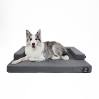 Canapé-lit orthopédique de luxe pour chien PEPPY BUDDIES, avec base et traverses en mousse à mémoire de forme, confortable, très vendu, avec fermeture éclair et base antidérapante