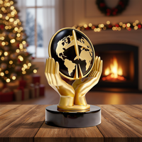 Trophées en résine personnalisables au design créatif - Souvenirs de football gravés durables pour les cadeaux de salons professionnels