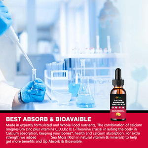 Gotas líquidas OEM de calcio, magnesio, zinc, con vitamina D2 y D3, compatibles con dientes saludables, mejoran la función inmune, gotas - Product Image 6