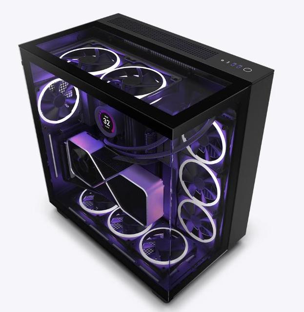 Hot Sell Original Computer Case NZ-XT H9 Flow Black  Dual-Chamber Mid-Tower Airflow Case Desktop Gaming PC Case