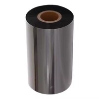 Ruban de transfert thermique de haute qualité 25 mm x 300 m, couleur noire, résine lavable, ruban d'imprimante à code-barres pour étiquettes de vêtements