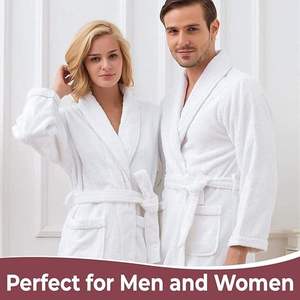 Peignoir Spa unisexe à col châle <span class=keywords><strong>pour</strong></span> hommes et femmes Taille unique-<span class=keywords><strong>pour</strong></span> l'été et l'automne - Product Image 4