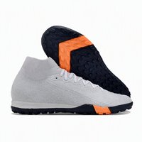Chaussures de football montantes TF 15ème génération pour hommes, semelle plate avec coussin d'air intégré, semelle intermédiaire en PU, tige en PVC, caoutchouc imperméable