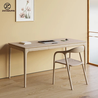 Bureau moderne en bois massif, table d'ordinateur entièrement en bois, mobilier de bureau personnalisé, bureau à domicile avec une forte capacité de charge