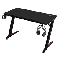 Table de jeu réglable en métal lumière LED multifonction PC ordinateur portable étude travail ordinateur bureau assemblé bureau