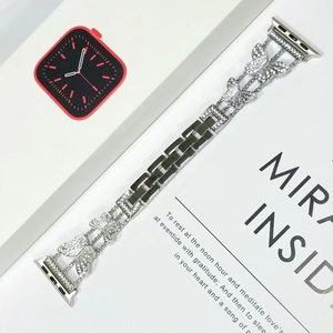 Bracelet en strass papillon Upro Jewelry pour Apple Watch 11 10 9 8 7 SE 46 mm 42 mm 45 mm 41 mm 44 mm 40 mm, bracelet à maillons diamantés - Product Image 5