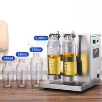 Machine à secouer le thé au lait et les bubble teas HENGZHI de qualité commerciale, électrique, à double tête, en acier inoxydable 304, capacité 1,5 L, automatique