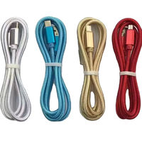 Câble de données USB-C en nylon tressé avec conducteur en cuivre étamé pour ordinateur, charge rapide, 0,9 m, 1,8 m, 3 m, vente en gros d'accessoires mobiles