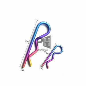 TOP GR5 titane R-Type ressort goupille fendue forme de vague pince fendue pince cheveux tracteur broche pour voiture moteur vélos verrouillage goupille fendue - Product Image 4