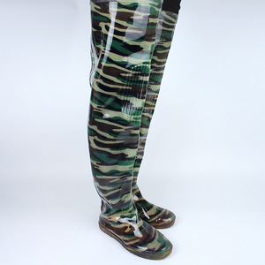 Bottes de pluie camouflage imperméables montantes 80 cm épaissies pour la pêche, la pêche à la ligne et la plantation du riz, à enfiler pour homme - Product Image 3