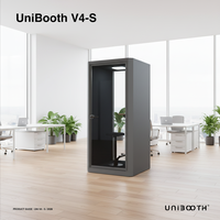 Cabines de bureau insonorisées multifonctionnelles durables UNIBOOTH, design moderne, mobiles, pour la confidentialité, les réunions, le bureau à domicile, l'appartement, l'école, l'hôtel