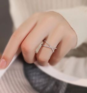 Xinfly Luxury Jewelry 18K Real Gold and 0.27CT Natural Diamond <b>Crossed</b> <b>Ring</b> - Product Image 5