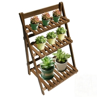 3 Niveaux Créatif Multifonctionnel Jardin Étagère Écologique En Bois Fleur Extérieur Affichage Plante Pot Stand Décoration De Mariage