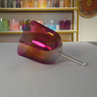 Bol chantant à poignée HF 432Hz 440Hz Ruby Cosmic Light Bols chantants en cristal de quartz à main pour la méditation de guérison par le son