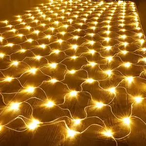 WTL IP68 Waterproof LED Net String Lamp Motif Bulbs Outdoor Decoration Solar Garden Decorative Lighting Decor Christmas Lights