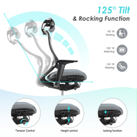 Vente en gros de chaise ergonomique super confortable design de colonne vertébrale chaise de bureau de direction de luxe en maille pivotante réglable pour patron