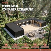 Restaurant en conteneur de livraison rapide, fournisseur chinois, restaurant modulaire préfabriqué en conteneur avec équipement de cuisine complet