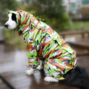 Chien Vêtements Vêtements Pluie Neige Manteaux Imperméables Imperméables 4 Quatre Jambes Imperméable Chiens Adorables À Capuche Costumes pour <span class=keywords><strong>Golden</strong></span> Récupérer - Product Image 6