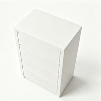 Armoire de classement blanche à 4 tiroirs avec serrure, coffre de rangement verrouillable pour bureau, organisateur de documents pour chambres