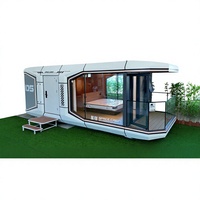 Maison miniature de luxe au design moderne, structure en acier, maison capsule, hôtel préfabriqué en conteneur, maison modulaire mobile pour la vie en plein air