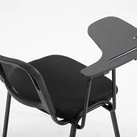 Chaise de bureau ergonomique simple, tissu en maille respirant, dossier arqué, chaise de conférence empilable
