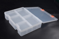Nouvelle mallette de rangement en plastique rectangulaire Portable avec plateau amovible et séparateurs Boîte de rangement de pièces en PP jetables