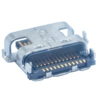Konektor Tipe C Double SMD USB Tipe C Konektor Female 24P Sinking Board 1.6mm Konektor Transmisi Data