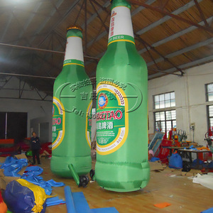 Bouteille de bière gonflable Tsingtao 5M, modèle publicitaire extérieur, pompe à air électrique, résistante à l'eau, double couture, sur mesure - Product Image 3