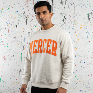 Custom made <b>Mock</b> <b>Neck</b> Sweatshirt 100% Cotton Applique Embroidery wide <b>neck</b> Sweatshirt Finer Threads - Product Image 1