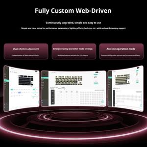 Xinmeng butfly buty מתג מכאני חוטית עם תאורה אחורית משחקים מקלדת pbt אנגלית Blackberry בצד חריטה 99 מפתחות - Product Image 5