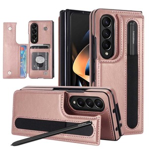 Custodia Pieghevole Multifunzione per Cellulare in PC e Pelle PU con Porta Penna e Slot per Schede per Samsung Galaxy <span class=keywords><strong>Z</strong></span> Fold 3 4 5 6 7 - Product Image 4