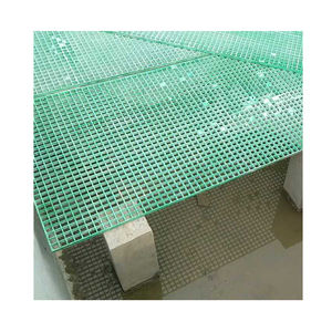 Anti-slip Fiberglass Gratings Fiber Reinforced <b>Plastic</b> <b>Mesh</b> <b>Sheets</b> FRP Grating 38mm - Product Image 2